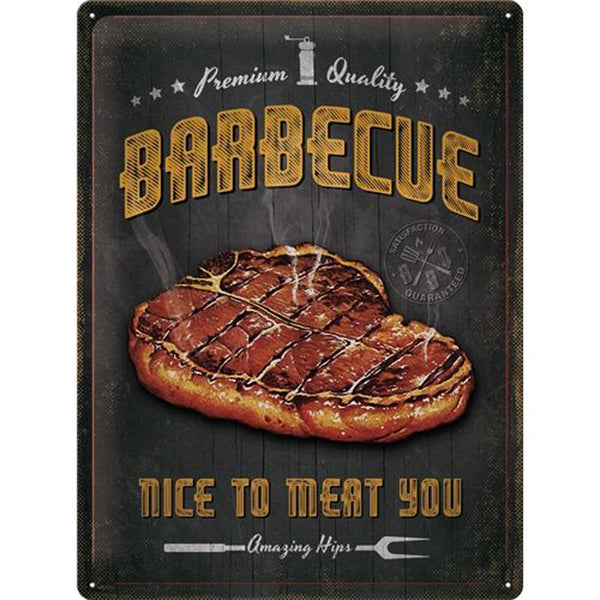 Nostalgic-Art BBQ Nice to Meat You Large Sign (30x40cm)