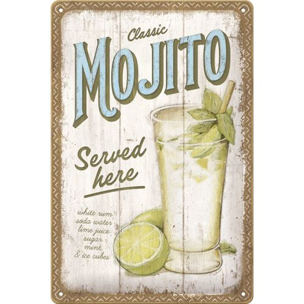 Nostalgic-Art Mojito Served Here Medium Sign (20x30cm)