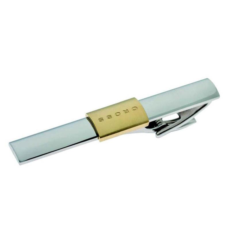 Cross Newport Tie Clip Stainless Steel w/ Gold Elements