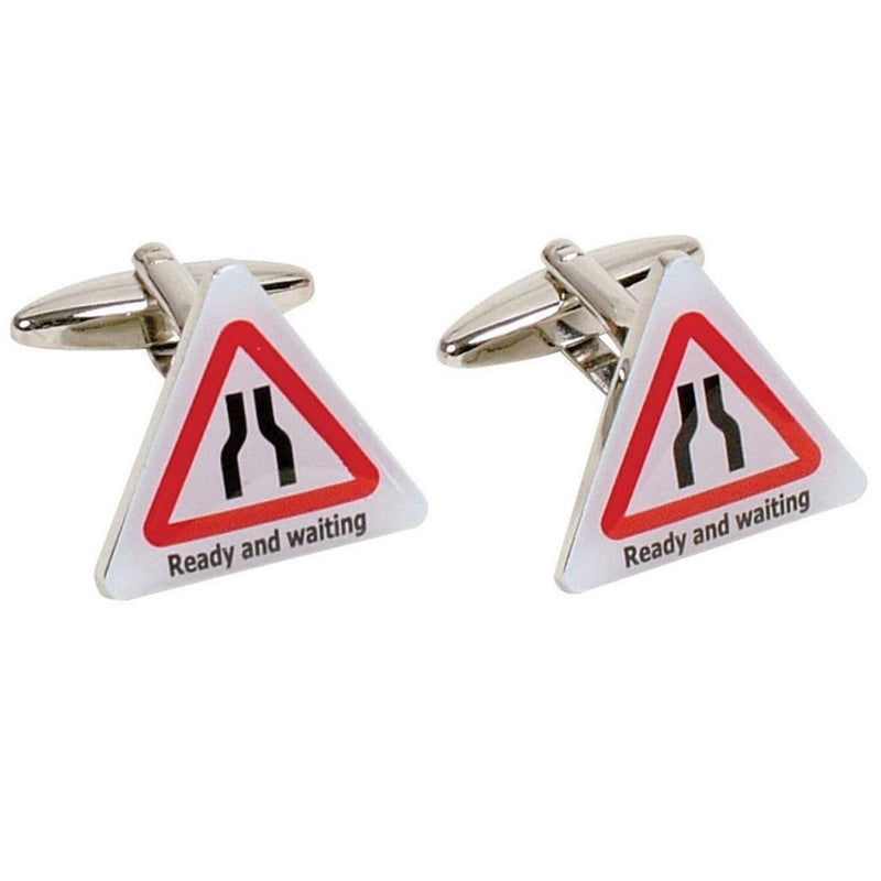 Ready and Waiting Button Cufflinks