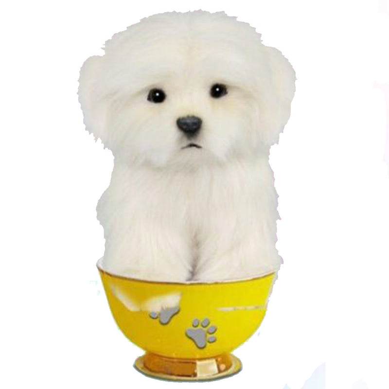 Jouet en peluche réaliste pour chien, tasse de thé, 15 cm