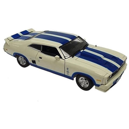 Ford Falcon with Blue Stripe 1:32 Model Car (White)