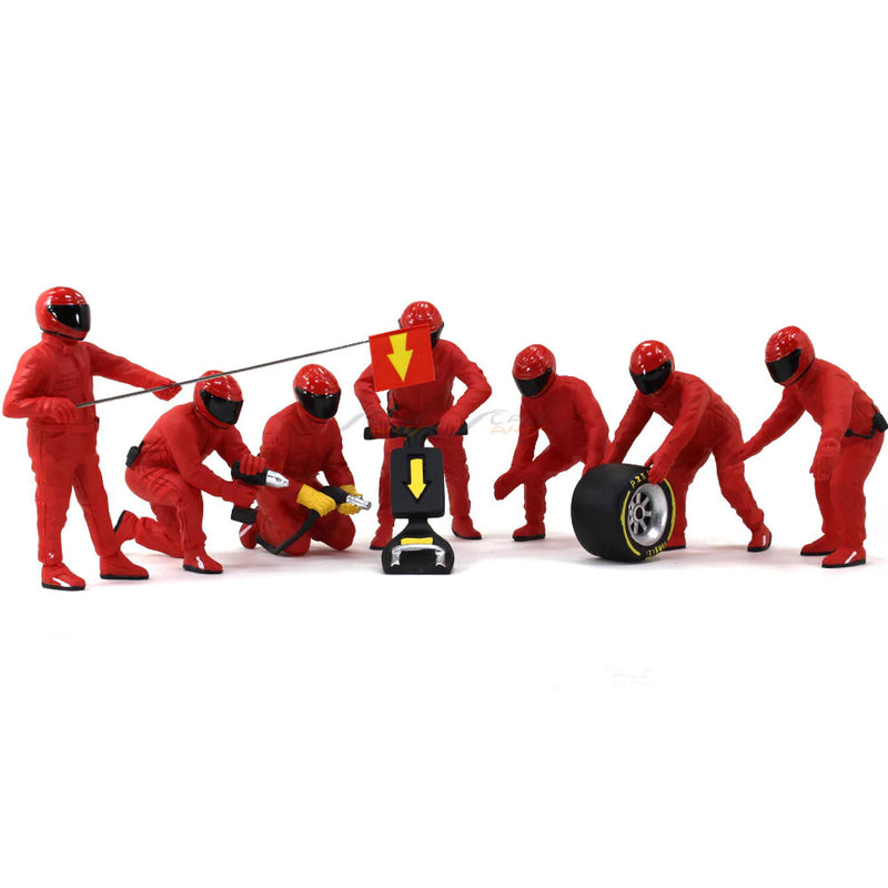 Pit Crew F1 1:43 Figurina in scala (set di 7)