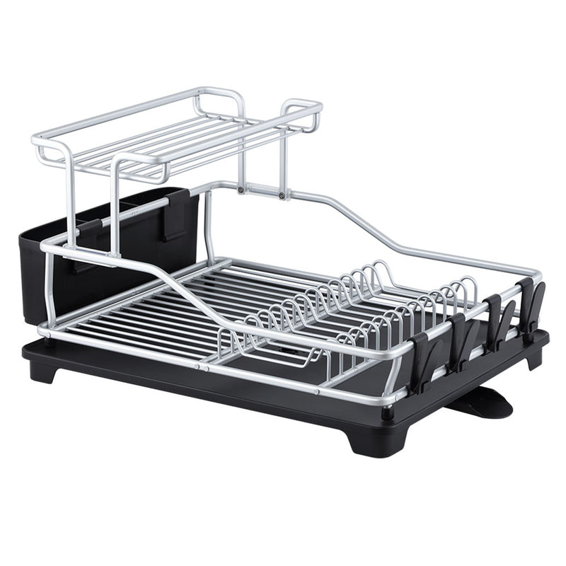 D.Line Pinnacle Aluminium 2-Tier Dish Rack w/ Draining Board