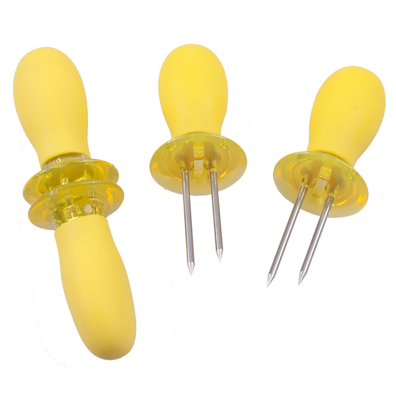 Appetito Soft Grip Corn Holders 4pcs (Yellow)