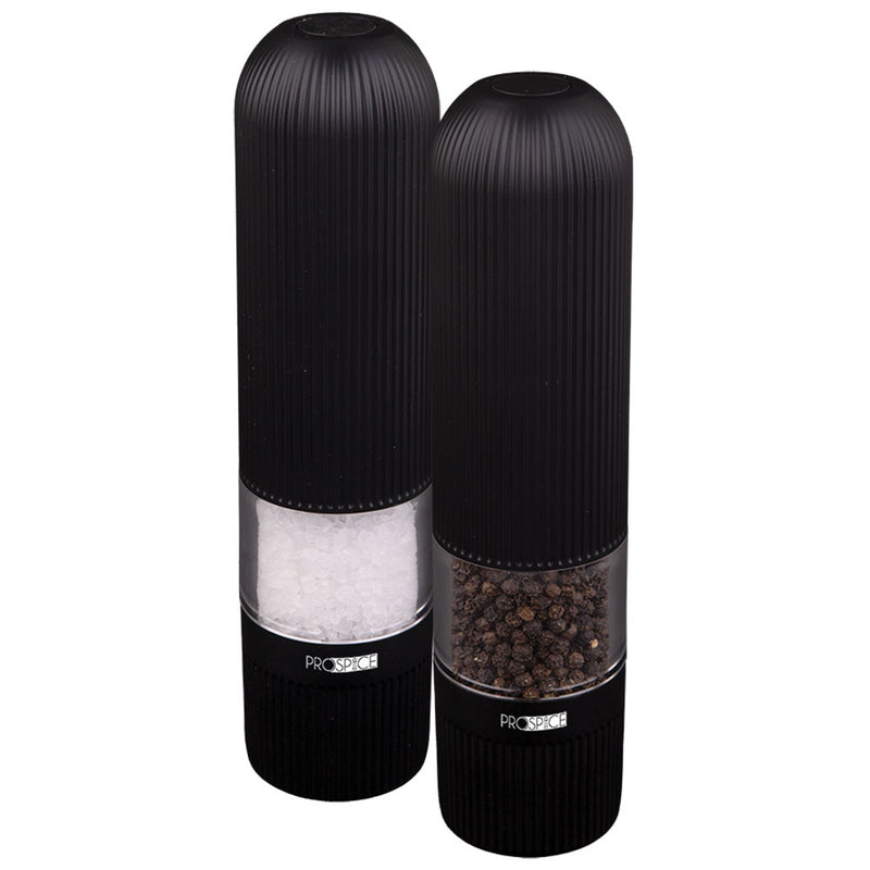 Prospice Linear Ribbed Salt & Pepper Mill Set 20.5cm