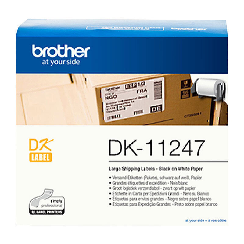 Bruder White Shipping Label