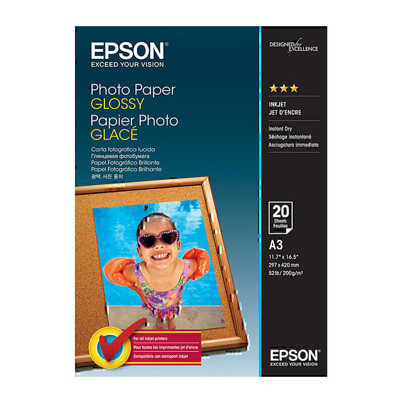 Papier photo brillant d'Epson 20pc