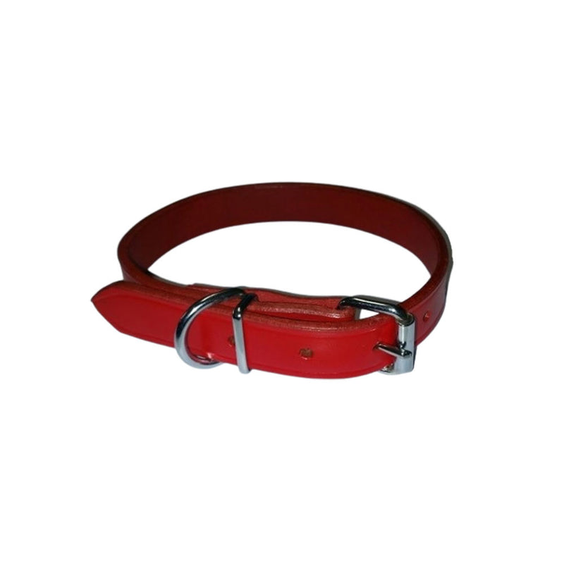 Collar semplice in pelle (rosso)