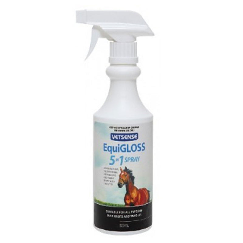 Vetsense EquiGLOSS 5-in-1 Horse Grooming Spray 500mL