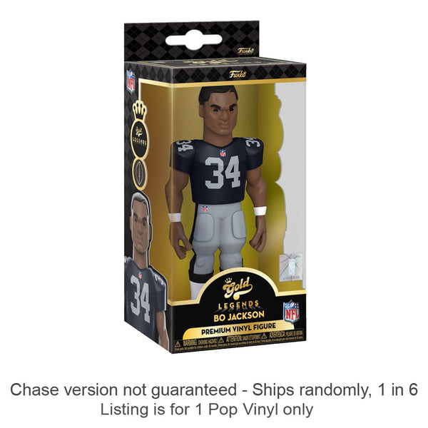 NFL Raiders Bo Jackson 5" Vinyl Gold Chase Ships 1 in 6