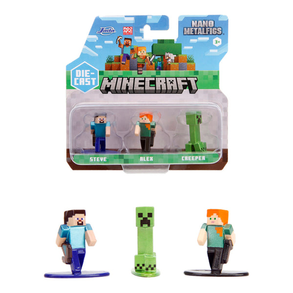 Minecraft Nano MetalFig 3-Pack