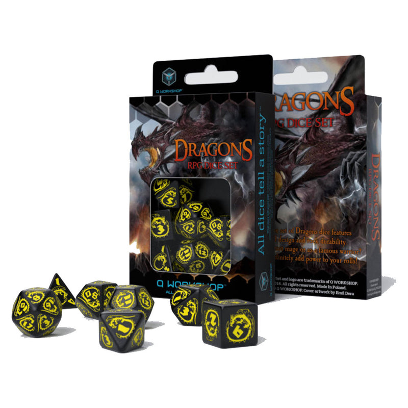 Q Atelier Dragons RPG Dice (ensemble de 7)