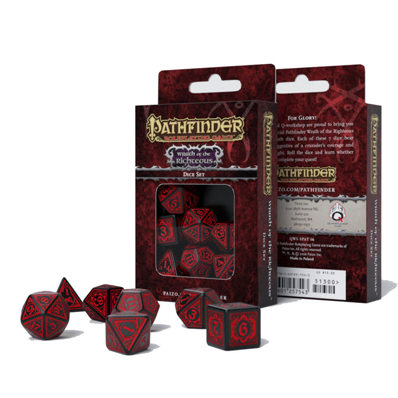 Q Atelier Pathfinder Dice (ensemble de 7)