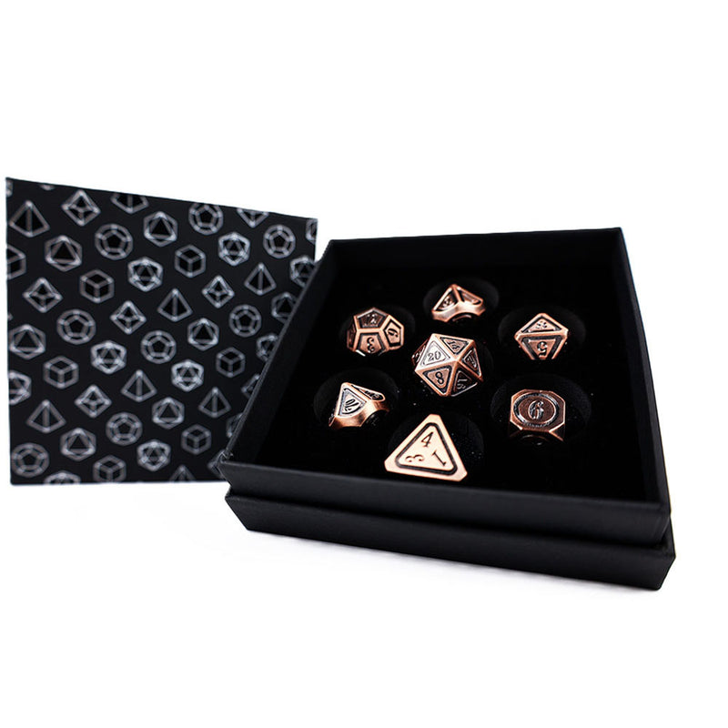 GPL Metal RPG Concentrique RPG Dice Set