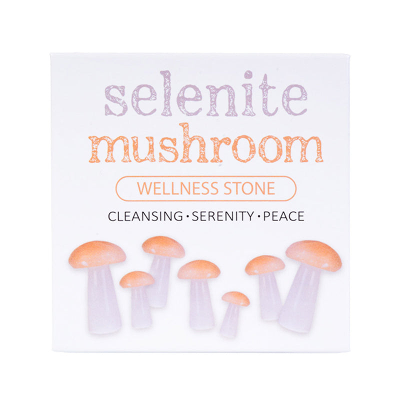 Selenite Mushroom Crystal Wellness Stone