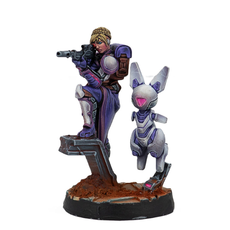 Infinity Atalanta Agema's NCO & Spotbot Miniature Figure