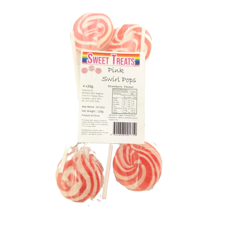 Sweet Treats Stuiged Swirl Pops 4pk (120G)