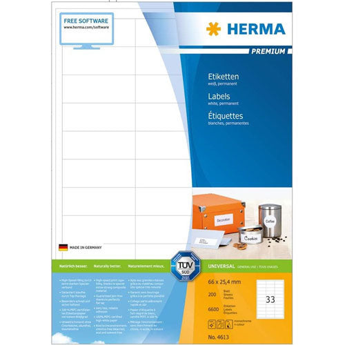 Herma Premium Labels A4 66mm 200pc