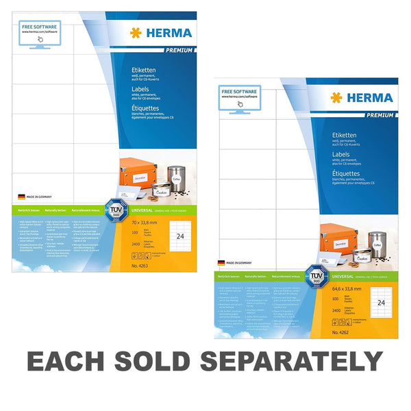 Herma Premium Labels A4 33.8mm 100pc