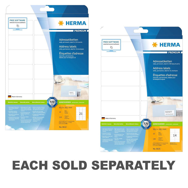 Herma Premium Address Labels A4 10pc