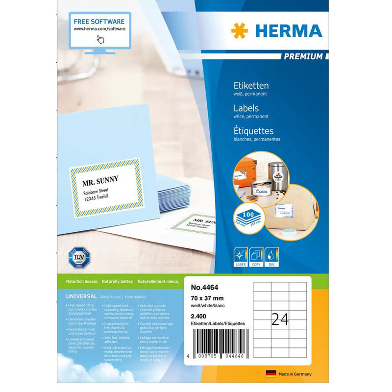 Herma Premium Labels A4 70mm 100pc