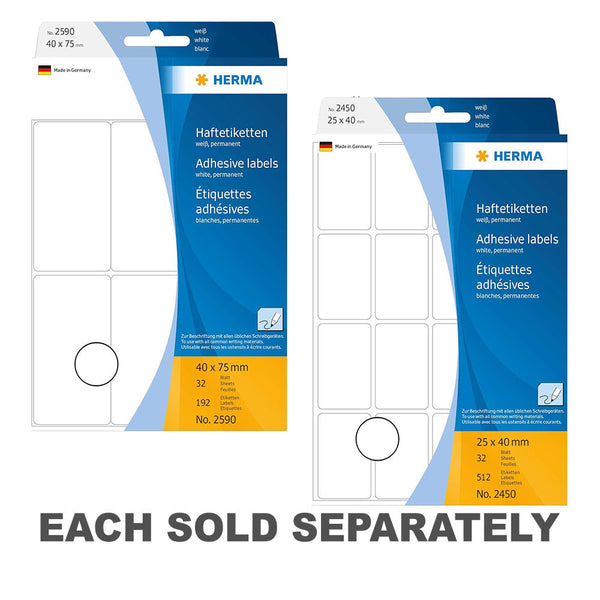 Herma Multi-Purpose Adhesive Labels 40mm (White)