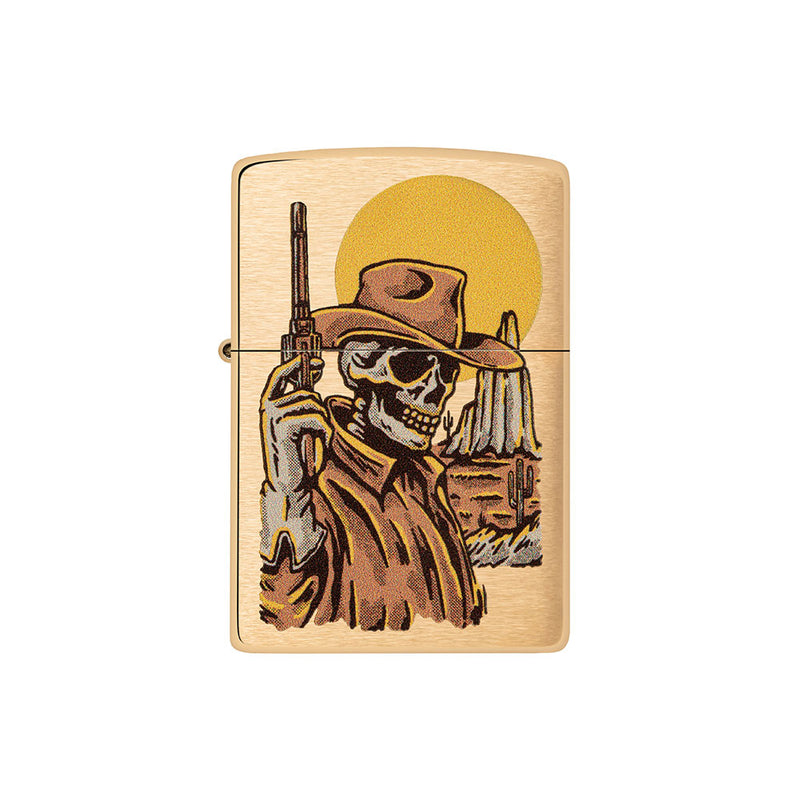 Briquet de la conception de crâne de cowboy zippo