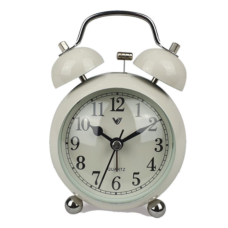 Metal Twin Bells Alarm Clock with Light