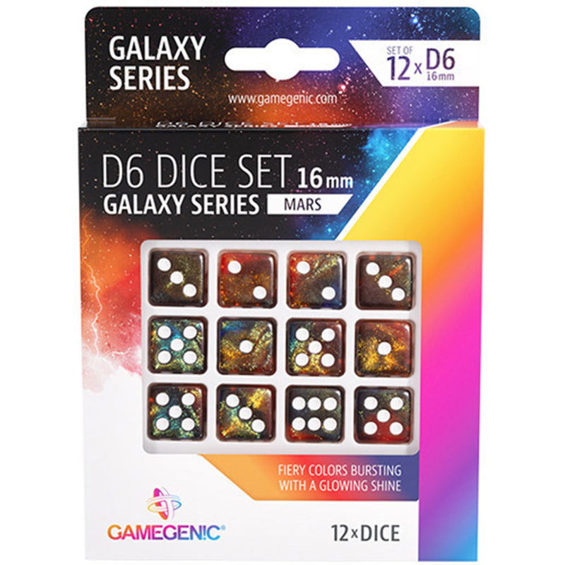 GameGenic Galaxy Series D6 Dice Set 16mm (12pcs)