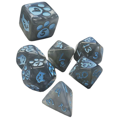 Kitten Polyhedral Dice Set 7pcs