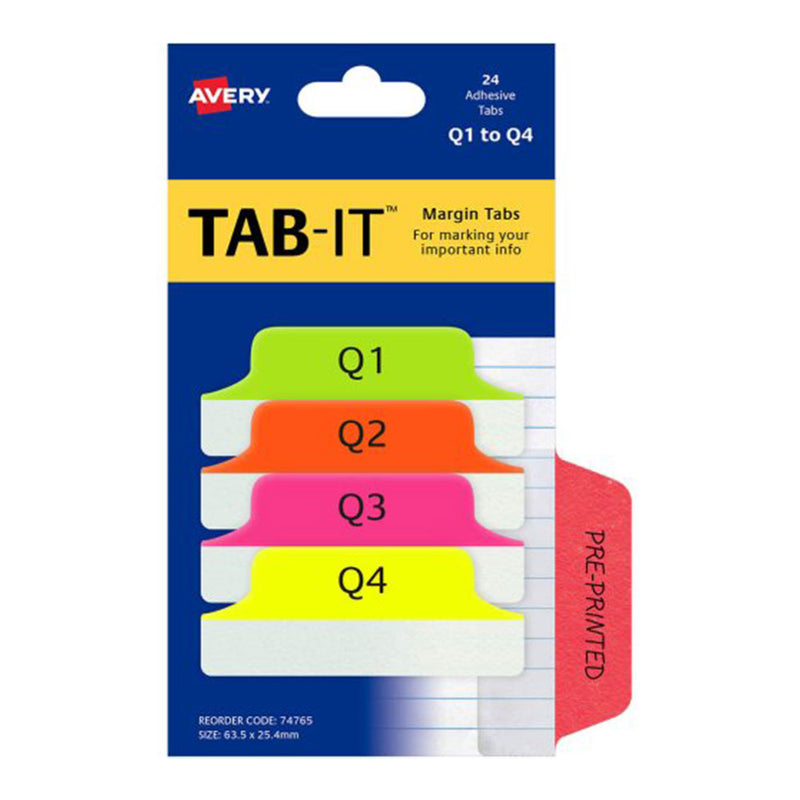 Quartieri di margini Q1-Q4 Tabs 24pcs (64x26mm)