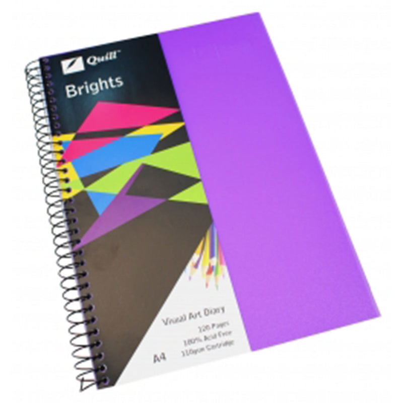 Quill Brights A4 Visual Art Diary 60 Leaf