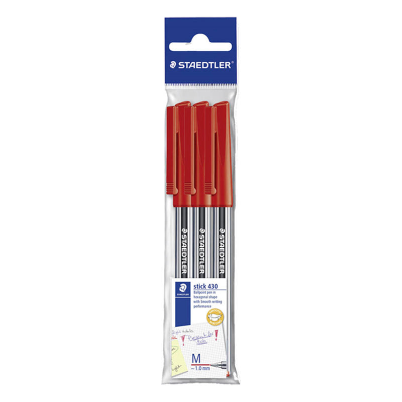 Staedtler Ballpoint Medium Pen Stick in Polybag