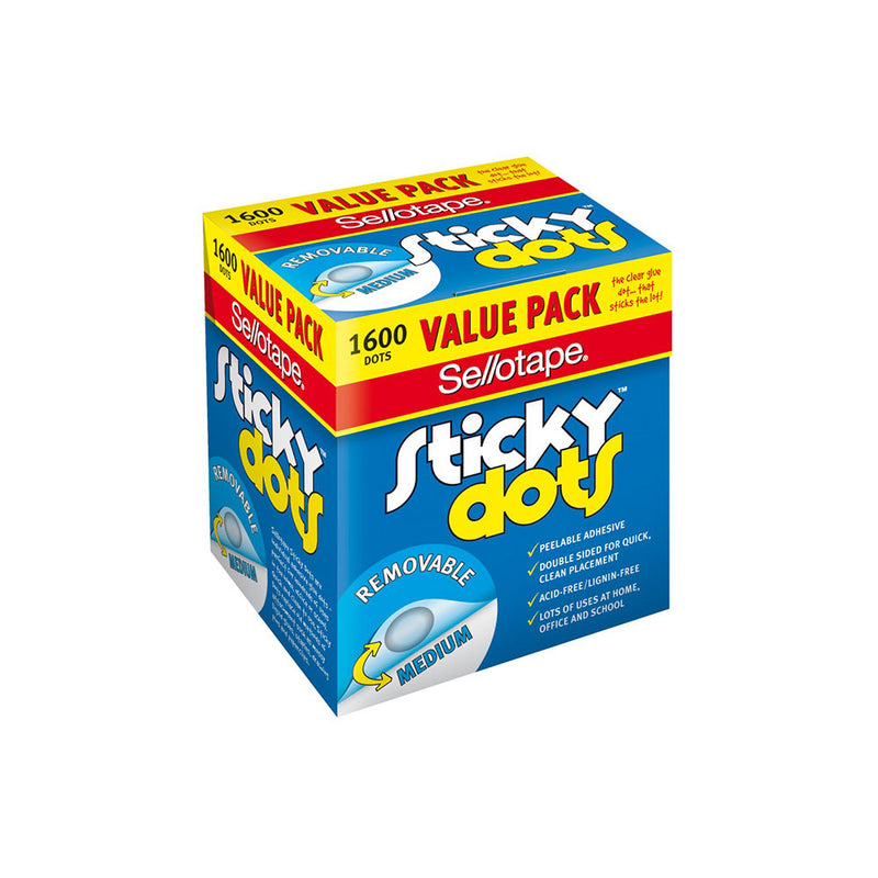 Sellotape Removable Sticky Dots (Pack of 1600)