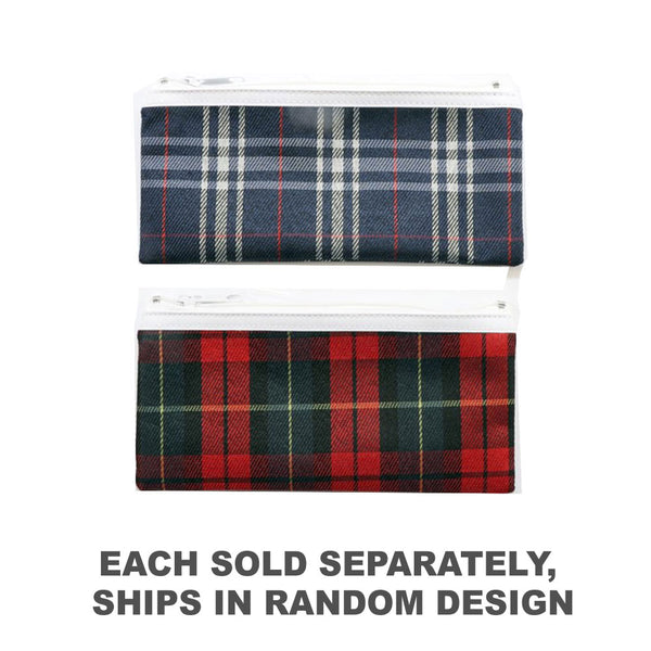 GNS Tartan Pencil Case 20x9cm (1pc Random)