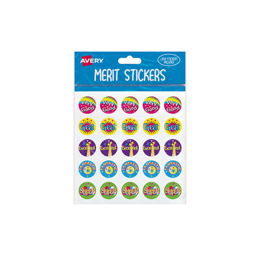 Avery Captions Merit Stickers 300pcs