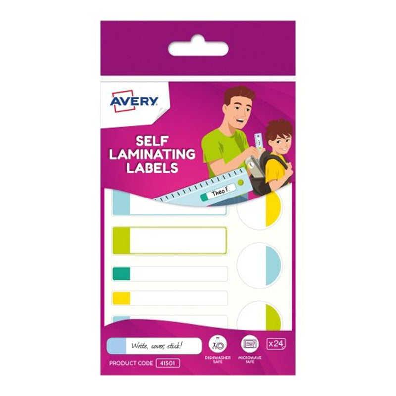 Avery Kids Self Lamining Label 24PCs