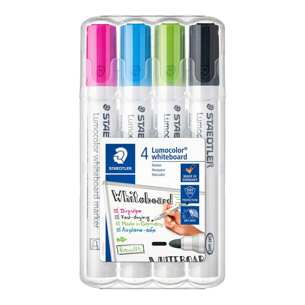 Staedtler Lumocolor 351 Bullet Tip Whiteboard Marker 4pk