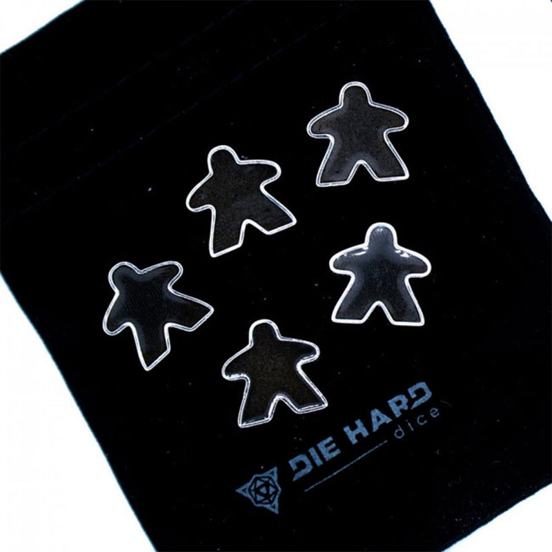 DHD Platinum Metal Meeples with Bag (Set of 5)