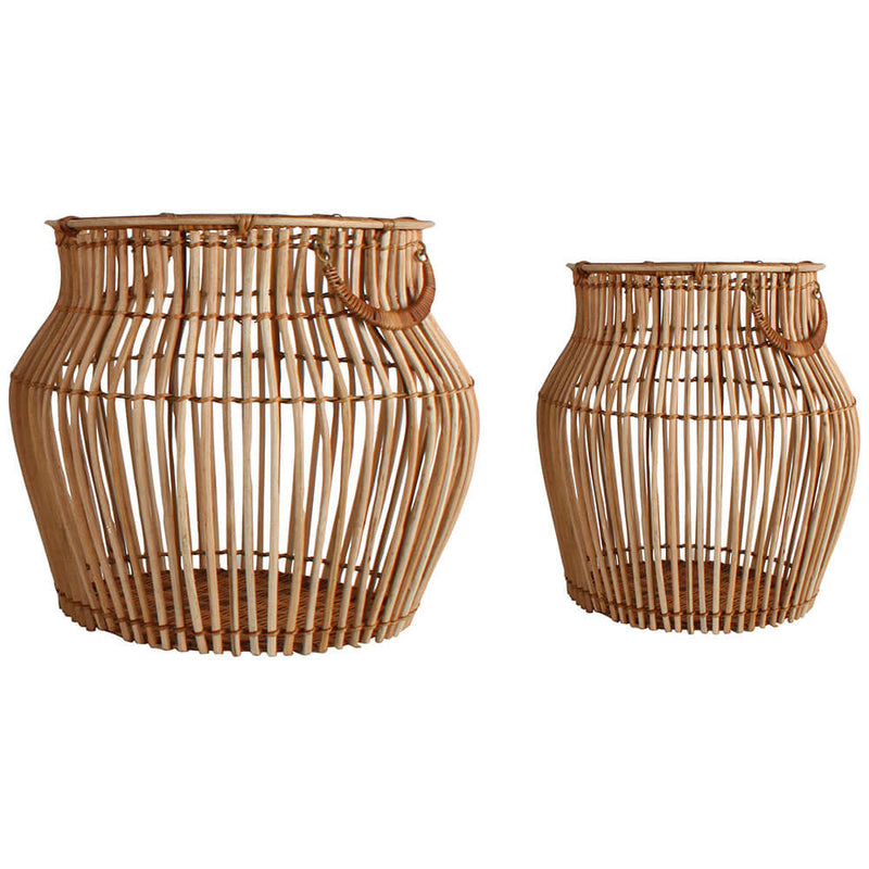 Aesha Set di 2 cesti di rattan grande