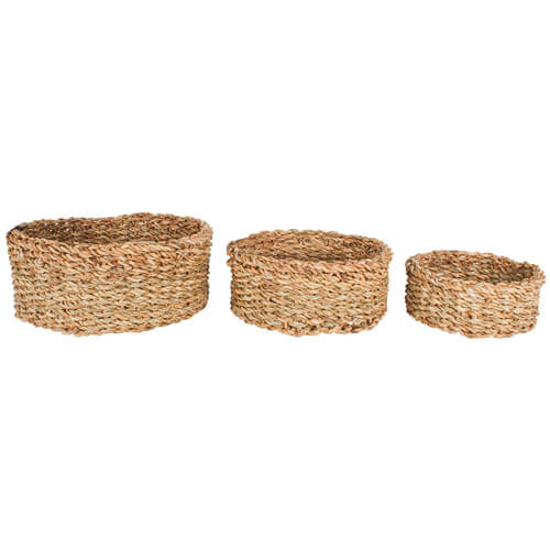 Nambucca Round Seagrass Basket Set of 2 (30x12cm)