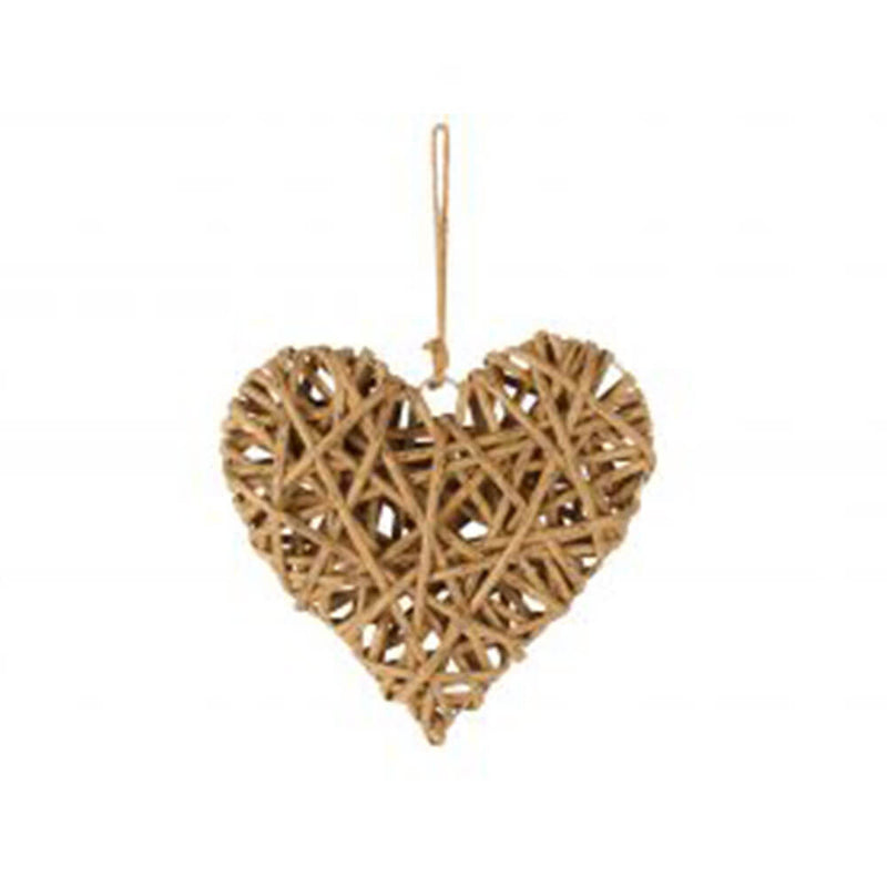 Easton Wrapped Heart Wanddekoration Rattan