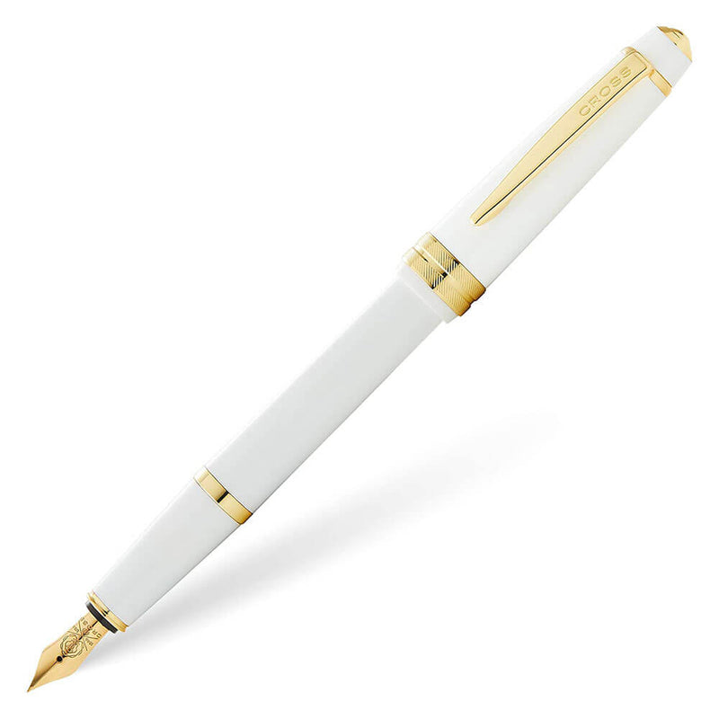 Stylo plume Cross Bailey Light Gloss (blanc/or)