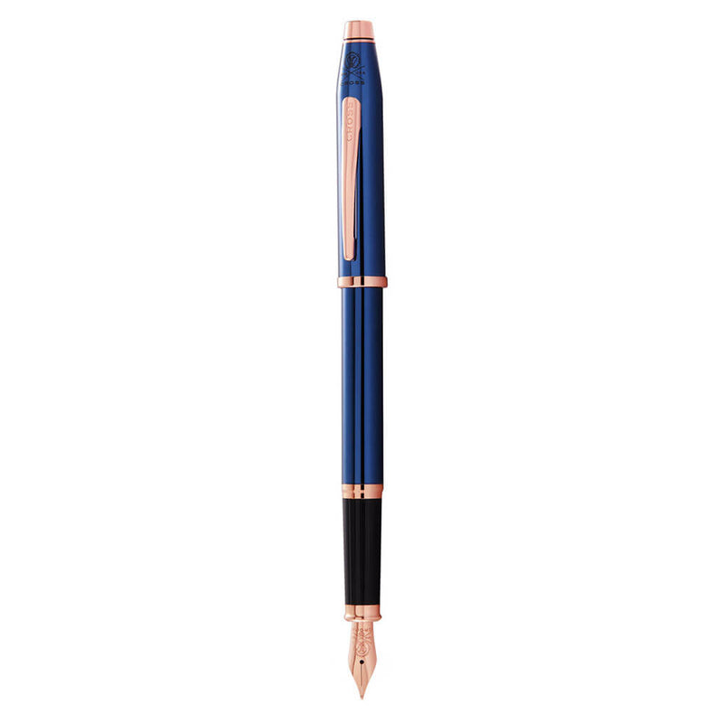 Century Ll Translucent Blue & Rose Gold Fountain Pen