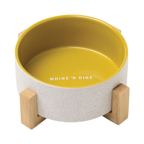 Ceramic Bowl with Bamboo Stand