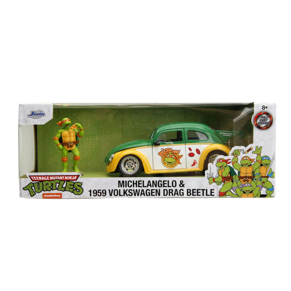 TMNT TV 1987 VW Beetle with Michelangelo 1:24 Scale