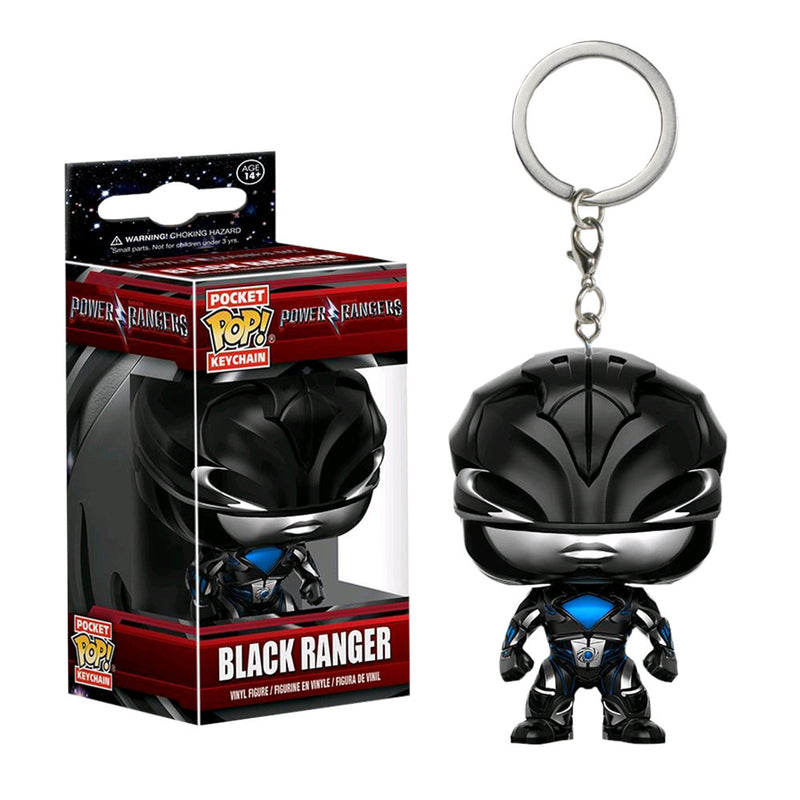 Power Rangers Movie Black Ranger Pocket Pop! Keychain