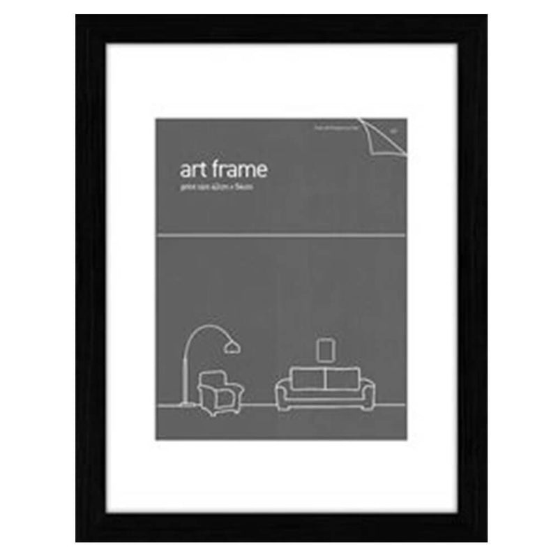 Frame decorativo a impatto con tappetino doppio (nero)