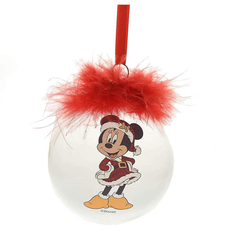 Boule de Noël en verre plume Disney